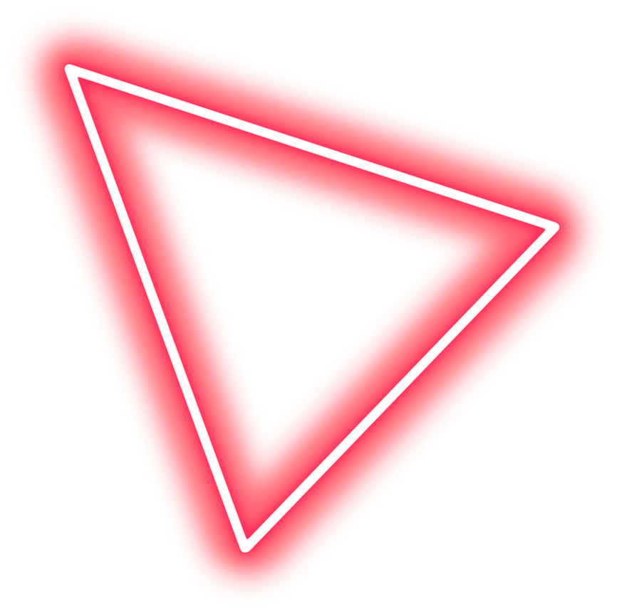 Glowing Red Neon Triangle